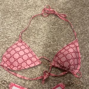 GUCCI faux pink bikini full set | Brand new SIZE LARGE (runs small)